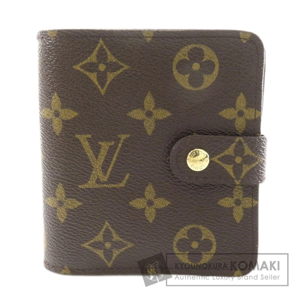 Louis Vuitton Compact Zip Monogram Bi fold Wallet Canvas